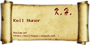 Kell Hunor névjegykártya